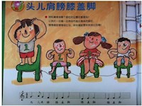 【教学内容】音乐：头发肩膀膝盖脚
