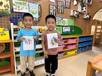 【教学内容】美术：红黄蓝的构成