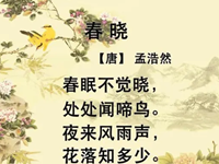 【教学内容】大班语言活动：春晓