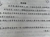 【教学内容】大班语言：我多想